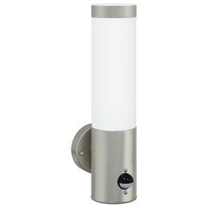 vidaXL Outdoor Wall Light Silver 12 x 8.5 x 29 cm