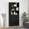 vidaXL Highboard Black Oak 69.5 x 34 x 180 cm Engineered Wood