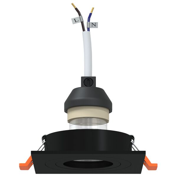 vidaXL Spotlights with Spotlights 6 pcs Black 9 x 9 x cm Aluminium