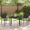 vidaXL Garden Dining Set with Cushion 5 pcs Beige Poly Rattan