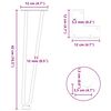 vidaXL Hairpin Legs for Coffee Table 4 pcs White 42 cm Solid Steel