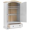 vidaXL Wardrobe with Drawer White 101 x 52 x 170 cm Solid Pine Wood