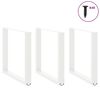 vidaXL Dining Table Legs U-Shaped 3 pcs White 90x(72-73) cm Steel