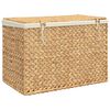 vidaXL Laundry Basket with 3 Sections 75x42.5x52 cm Water Hyacinth