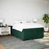 vidaXL Box Spring Bed with Mattress Dark Green 140x200 cm Velvet