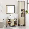 vidaXL 3 Piece Bathroom Furniture Set Sonoma Oak Engineered Wood