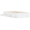vidaXL Bed Frame with Drawers without Mattress White 90x190 cm Single