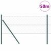 vidaXL Fence Post Grey 50 x 0.6 m (50 mm mesh) Steel and PVC