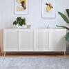 vidaXL Louvred doors 4 pcs White 69 x 49.4 cm Solid Pine Wood