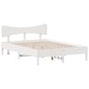vidaXL Bed Frame without Mattress White 150x200 cm King Size Solid Wood Pine
