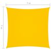 vidaXL Sunshade Sail Oxford Fabric Square 7x7 m Yellow