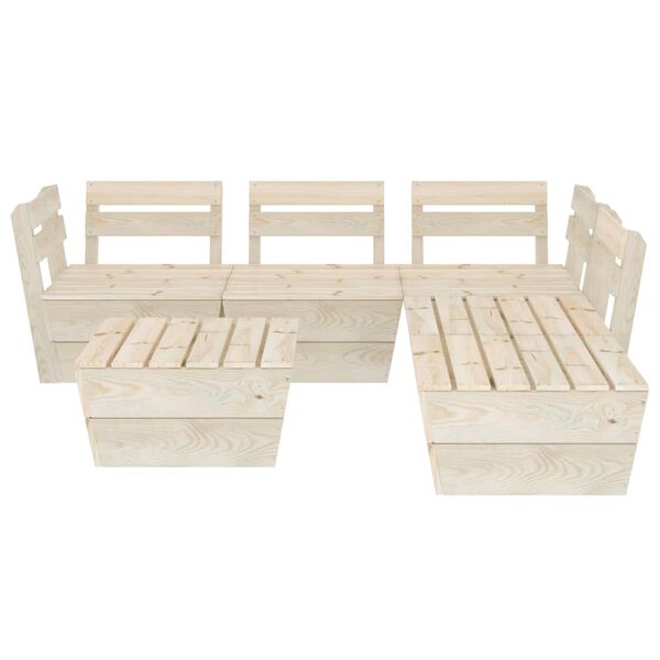 vidaXL 6 Piece Garden Pallet Lounge Set Impregnated Spruce Wood