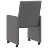 vidaXL Dining Chairs with Wheels 2 pcs Grey 57 x 66 x 94 cm