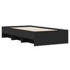 vidaXL Bed Frame without Mattress Black 90x190 cm Single Engineered Wood