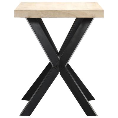 vidaXL Dining Table White 120x60x75 cm Solid Mango Wood