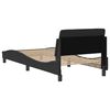vidaXL Bed Frame "Dover" Black 90x190 cm Single Velvet