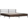 vidaXL Bed Frame without Mattress Brown Oak 200x200 cm