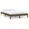 vidaXL Bed Frame without Mattress Honey Brown Small Double Solid Wood