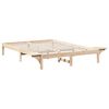 vidaXL Bed Frame Natural 150 x 200 cm Solid Pine Wood