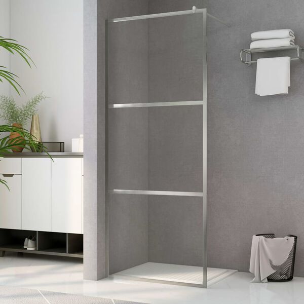vidaXL Walk-in Shower Wall with Clear ESG Glass 140x195 cm