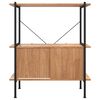 vidaXL 3-Tier Shelving Unit with Cabinet 80x40x92 cm Steel and Engineered Wood