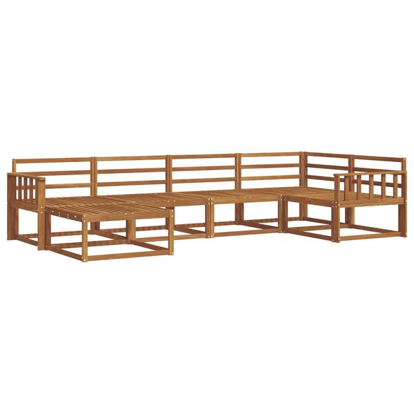 vidaXL Outdoor Sofa Set 6 pcs Natural Solid Acacia Wood