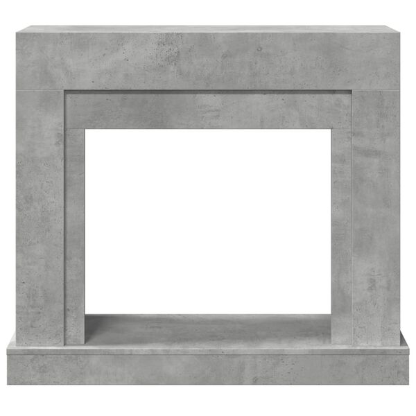vidaXL Fireplace Surround Concrete Grey 100x30x87.5 cm Engineered Wood