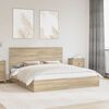 vidaXL Storage Bed with Drawer Sonoma Oak 180 x 200 cm Engineered Wood