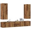 vidaXL 5 Piece TV Cabinet Set Wall-mounted Old Wood Engineered Wood