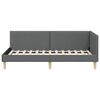vidaXL Corner Bed Frame with Headboard Dark Grey 80 cm x 200 cm Velvet