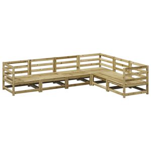 vidaXL 6 Piece Garden Sofa Set Impregnated Wood Pine