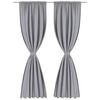 2 pcs Grey Slot-Headed Blackout Curtains 135 x 245 cm
