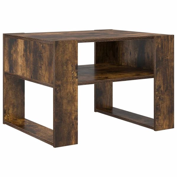 vidaXL Coffee Table Smoked Oak 66 x 53 x 45 cm Engineered Wood