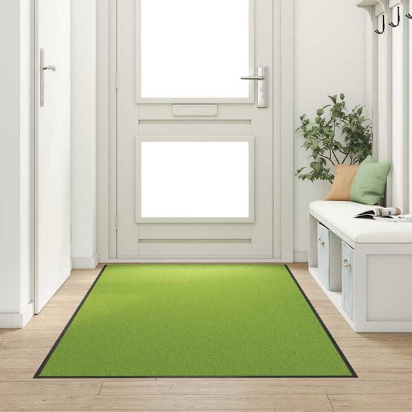 vidaXL Doormat Other Green and Black 120 x 300 cm Polyamide and PVC