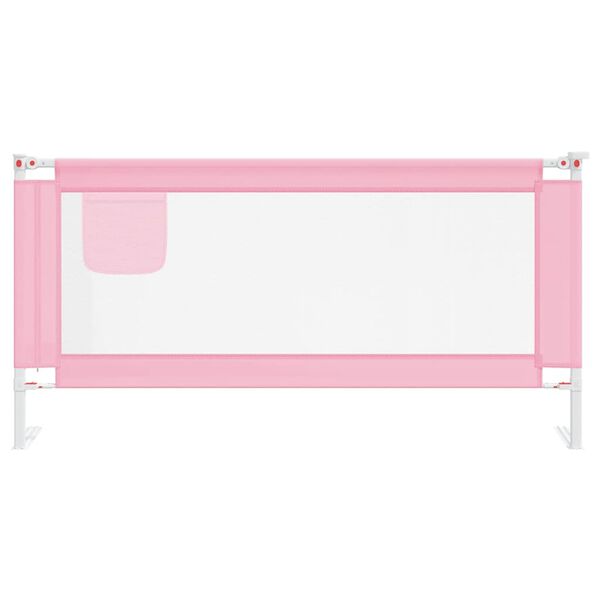 vidaXL Toddler Safety Bed Rail Pink 180x25 cm Fabric
