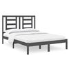 vidaXL Bed Frame without Mattress Grey 120x190 cm Small Double Solid Wood