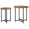 vidaXL Side Table Set 2 pcs Smoked Oak and Black