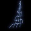 vidaXL LED Christmas Tree with Ground Spikes Cool White 300 cm Metal