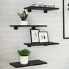 vidaXL Bookshelf Board 4 pcs Black 40 x 20 x 1.5 cm Engineered Wood