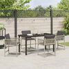 vidaXL Garden Dining Set 5 pcs Light Grey Poly Rattan