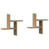 vidaXL Wall Shelves 2 pcs Artisian Oak 38x12x38 cm Engineered Wood