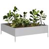 vidaXL Garden Raised Bed 100x100x33.5 cm Galvanised Steel