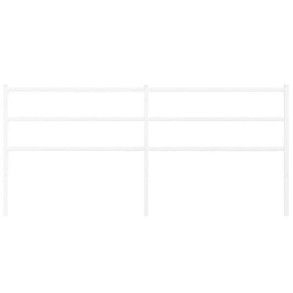 vidaXL Metal Replace Headboard White 193 cm