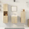 vidaXL 5 Piece Bathroom Furniture Set Sonoma Oak Engineered Wood