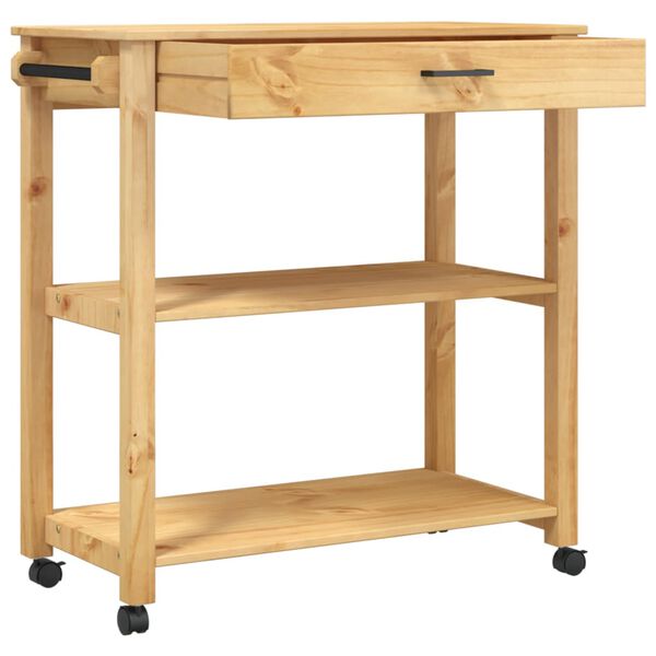 vidaXL Kitchen Trolley MONZA 84x40x88.5 cm Solid Wood Pine