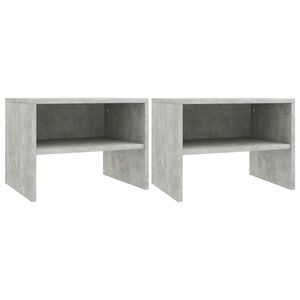 vidaXL Bedside Cabinets 2 pcs Concrete Grey 40x30x30 cm Engineered Wood