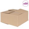vidaXL Folding Box 50 pcs Natural 30 x 30 x 15 cm Cardboard
