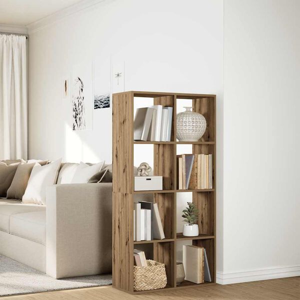vidaXL Room Divider Bookcase Artisan Oak 69.5x29x137.5 cm Engineered Wood