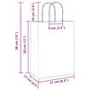 vidaXL Paper Bags 50 pcs with Handles White 21x11x28 cm
