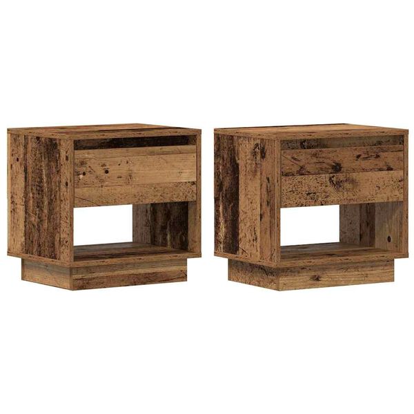 vidaXL Nightstand 2 pcs Old Wood 45 x 34 x 44 cm Engineered Wood